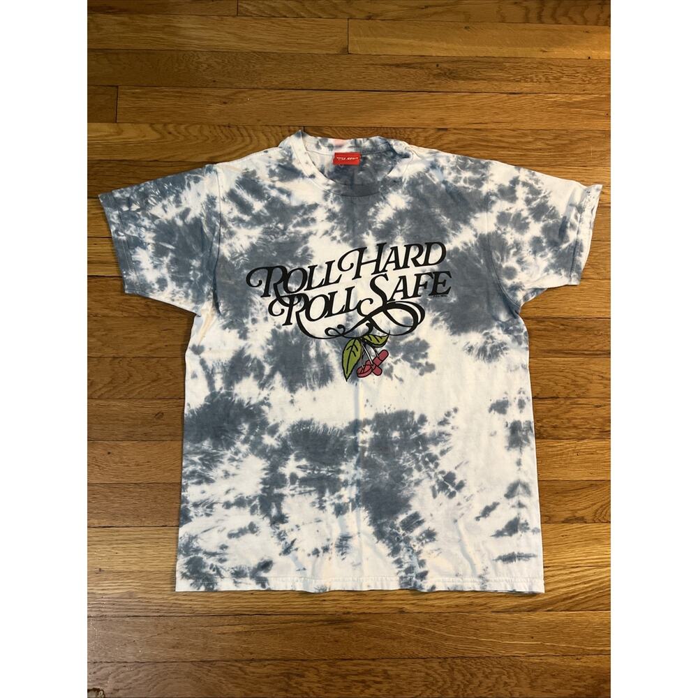 Full Send Shirt Mens Medium White Gray Tye Dye Roll Hard Roll Safe